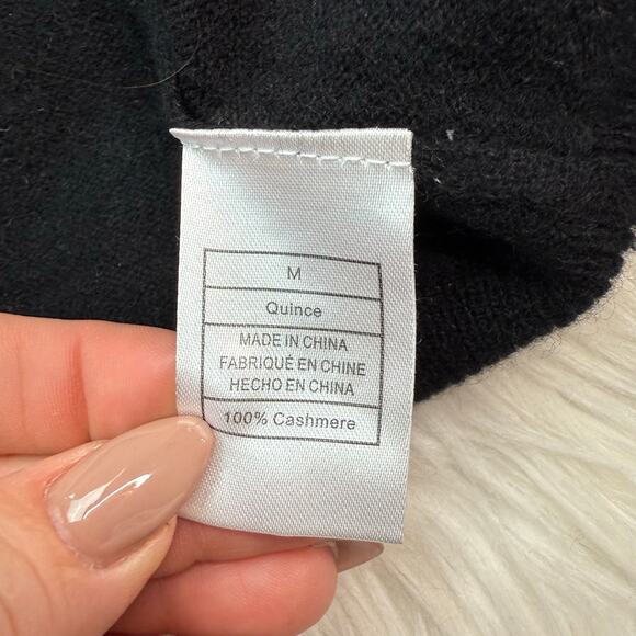 Quince Mongolian Cashmere Duster Cardigan Sweater Black Size M NWT Luxury - Picture 12 of 12